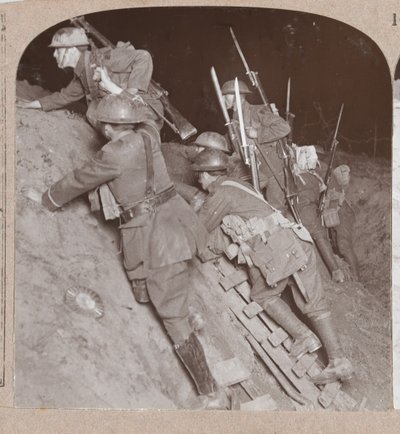 Soldiers in a Trench During the Amiens Offensive, 1918 by English Photographer